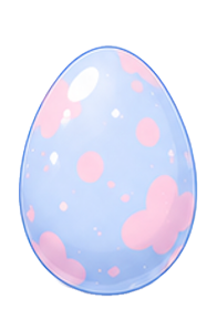 A soft blue companion egg